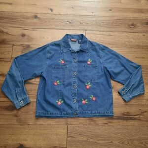 Vintage Agapo Floral Embroydered Shirt Jacket